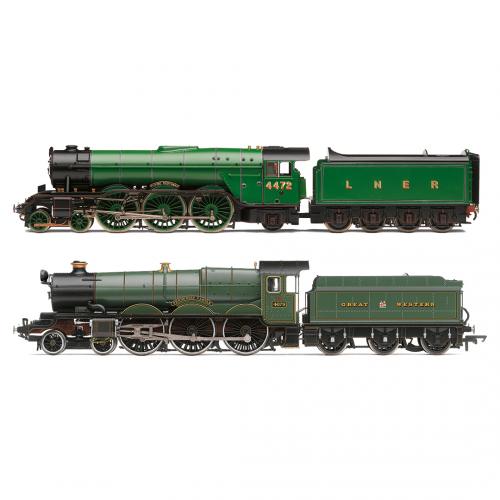R30465 LNER Flying Scotsman & BR Pendennis Castle in Aus Twin Pk